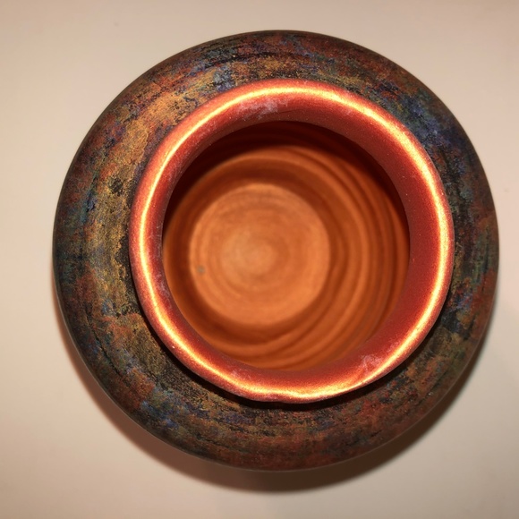 SOLD Tom Krueger Petite Art Raku Pottery - Picture 2 of 4